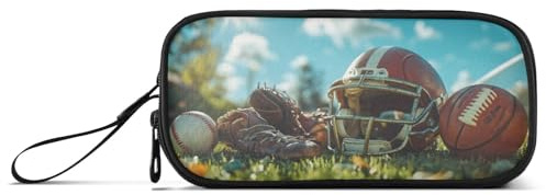 ISAOA Estuche para lápices de gran capacidad para casco de béisbol, con 3 compartimentos, portátil, gran almacenamiento, para adolescentes, niños, niñas, adultos y estudiantes, Guantes para casco de