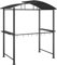 Refined Grillpavillon Grillüberdachung mit Seitenregalen BBQ Pavillon Stahlrahmen Gartenpavillon Grillzelt Anthrazit 210x114x230cm Stahl