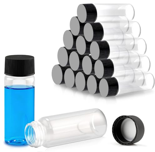 TXXATX 10 ml Probe Glasflaschen 30 Stück Glass Bottle Mini Glasflaschen mit Schraubverschluss Laborflasche Transparent Probe Fläschchen Probenbehälter für Aufbewahrung Versiegelung Umverpackung