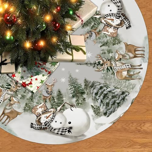 Weihnachtsbaum Decke 120cm Weihnachtsbaumdecke Rund Christbaumdecke Tannenbaum Decke Baumdecke Weihnachten Rock Weihnachtsbaum Teppich Rund Unterlage Weihnachtsbaumrock(03)