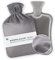 Blumtal Premium Wärmflasche mit Bezug aus weichem Fleece - Wärmeflasche aus Naturkautschuk - Bettflasche für Erwachsene - Hot Water Bag Luxus - auslaufsichere Bettflasche - weiche Bettflasche Grau