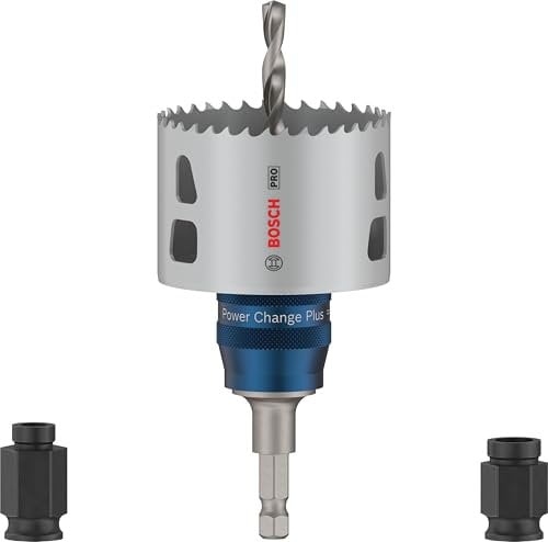 Bosch 5 x Pro Multi Material Power Change Plus - Juego de iniciación (para madera blanda, paneles de yeso, diámetro de 68 mm, taladro y destornillador)