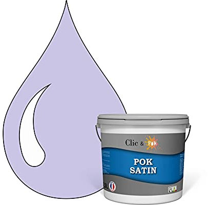 POK SATIN : Peinture Satin Lessivable Sorbet Violet 25m² - 2,5L