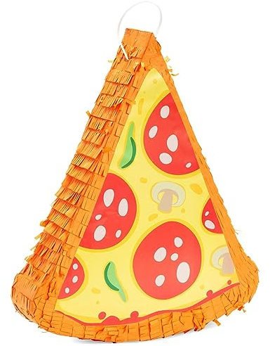 Pizza Party-Piñata für Geburtstag, Kinderfeste, Vatertag, 42 x 34 x 8 cm