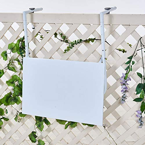 YXW Outdoor-Klapptisch, wandmontierter Verstellbarer Balkon Hängetisch Schreibtisch, Metall-Klapptisch (weiß)