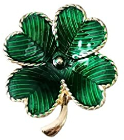 Brosche Strass Vierblättriges Kleeblatt Brosche Pins Charme Kleidung Accessoire Brosche für Damen Damen Schmuck Vierblättriges Kleeblatt Emaille Pin