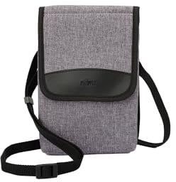 Cell Phone Holster Mobile Phones Belt Pouch Phone Holder Bag with Shoulder Strap Carrying Cases Pouch Bag(Single Layer, Gray)