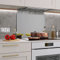 BELOFAY 6mm Grey Tempered Glass Mirror Splashback for Kitchen, Toughened Glass Mirror Heat Resistant Splashbacks for Cookers with Glue (60X70cm)
