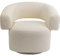 Kare Design Drehsessel Maye, Creme, 360 Grad drehbar, Drehsessel, Sessel, Handarbeit, 86x76x70 cm (H/B/T)