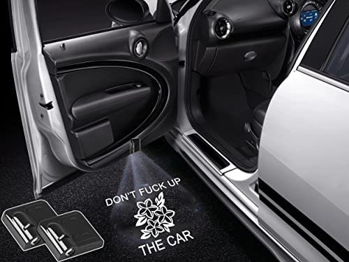 2 Pcs Led Car Door Welcome Light Don't Fuck UP The Car Logo Symbol Projector Lights Ghost Shadow Light