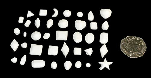 100 x edible 3D diamonds jewels rubiy, icing toppers, cake cupcakes decorations (Yellow)