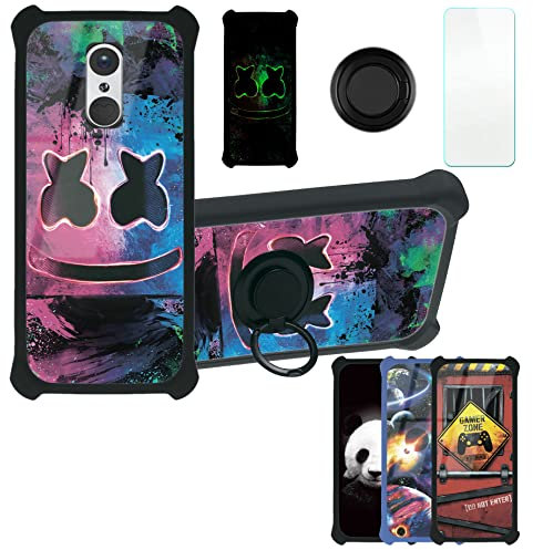 Aroepurt Hülle Für Emporia Smart 3 hülle Kompatibel mit Emporia Smart 3 Hülle Case Handyhülle Schutzhülle Cover [Mit 9H Härte HD Schutzfolie] PC + Silikon Ständer YGH-BQ