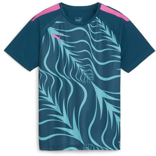 PUMA Individualliga Graphic Jersey Jr Tee, Ocean Tropical Poison Rose, 116 Mixte