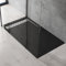 doporro Piatto Doccia con Piletta 80x140x5cm, Piatto Doccia Xetro04 in Acrilico incl. Piletta di Scarico (AL01), Forma: Rettangolare, Nero