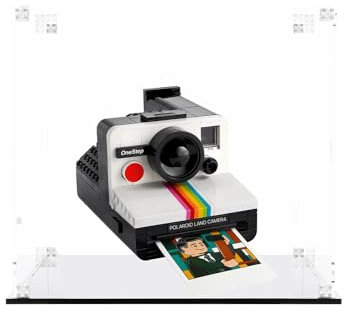 icuanuty Acryl vitrine for LEGO Ideas Polaroid OneStep SX-70 Camera Building Kit Display Case for Figures/Models/Collectibles (Display Case Only)