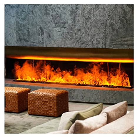 Fireplace Decorative 70.8 Inch Realistic Flame Electric Fireplaces Recessed Wall Mounted Fireplace Insert Heater LED Fire Place Remote Control and Touch Screen Smokeless Fireplaces ( Size : L 200cm )