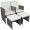 VCM 4-TLG. Set Gartenstuhl | Loungestuhl Sessel | Maße pro Stuhl ca. H. 84 x B. 53 x T. 53 cm | Rattan | Balkonstuhl mit Sitzkissen - Raloso