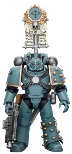 HiPlay JoyToy Warhammer The Horus Heresy Collectible Figure: Sons of Horus MKIV Tactical Squad Legionary with Legion Vexilla 1:18 Scale Action FiguresJT9589