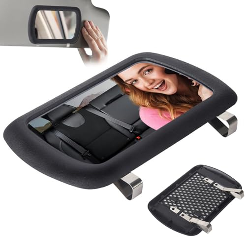 Make up Spiegel für Auto Visor -Clip auf dem Auto Eitelkeitspiegel Universal Visor Mirror High Definition Ersatz 6.6x4.3in Automspiegel Autozubehör für Frauen
