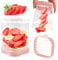 COKSDUPID Fruit Slicer Cup | Strawberry, Grape, Banana, Kiwi, Mushroom, Egg Slicer | Detachable 8-Blade Stainless Steel Blade | Pink ABS Body with Push Plate | Dishwasher Safe