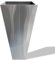 Köhko® Designer-Pyramidenkübel aus Edelstahl Vina Höhe von 100cm | Pflanztopf in Edelstahl-Optik