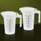 KYYGKY 2 pz Bicchiere Graduato Plastica Trasparente Tazza Dosatrice Liquidi Recipiente Graduato Tazza Misurino ml Misuratore Liquidi Cucina per cottura casa laboratorio strumento di misurazione