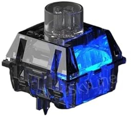 Heart Keyswitch Linear Custom Mechanical Keyboard Love Black Transparent 42g 5 Pins Lubed Long Gild Spring Switch IDGTTLDF(110PCS)