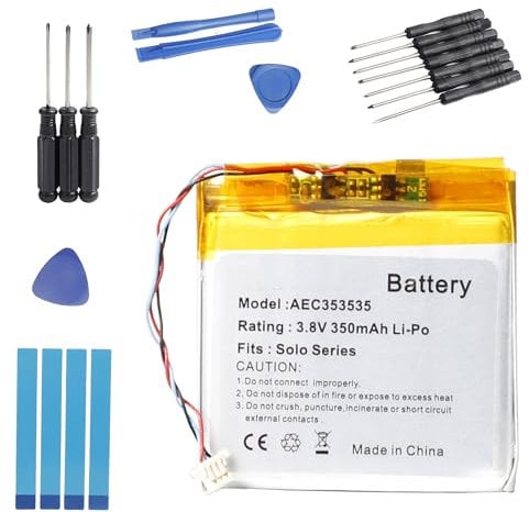 Fuworance 350mAh 3.8V AEC353535 Replacement Battery Compatible with Beats Solo 2.0 3.0 Bluetooth Headphones Wireless Headset Lithium Polymer Battery