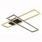 GLOBO Deckenlampe Wohnzimmerleuchte Deckenleuchte Esszimmerlampe Schlafzimmerleuchte, Metall Alu schwarz gold, beweglich, LED 30W 1370Lm 3000K warmweiß, L 80 cm