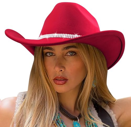 DRESHOW Chapeau Fedora à Large Bord pour Femme avec Boucle de Ceinture Rétro Panama Floppy Hat