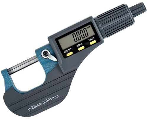 Mcbazel Mikrometer LCD Digitale Bügelmessschraube 0-25mm, 0.001mm Auflösung