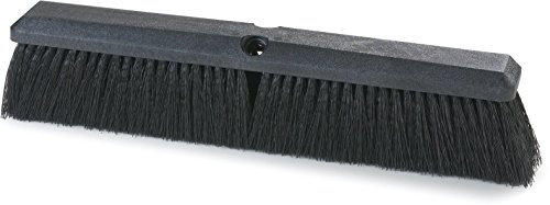 SPARTA Flo-Pac Plastic Floor Sweep, Floor Brush for Cleaning, 18 Inches, Black