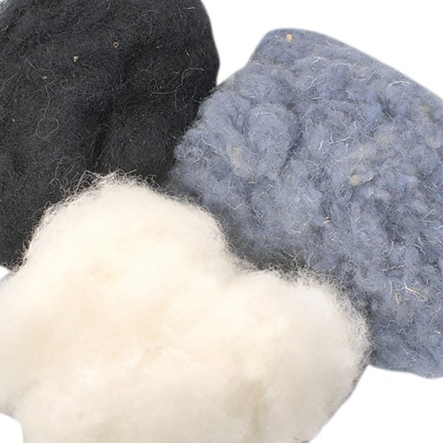 EFCO 50 g Wolle zum Filzen in Schwarz Mix, 18x12x10 cm