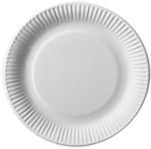 PAPSTAR Platos de papel desechables, redondos, 25 unidades, de cartón 100% de fibra fresca, diámetro de 23 cm, aptos para alimentos, compostables, para fiestas, cumpleaños, fiestas de jardín #81202