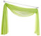 Olivia's Stylism Boutique Querbehang Deko Gardinen aus transparentem Voile Schals H*B 500 * 145cm Grün