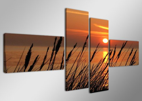 Visario 160 x 70 cm Bild auf Leinwand Gras Sonne 6523-SCT deutsche Marke und Lager - Die Bilder/das Wandbild/der Kunstdruck ist fertig gerahmt