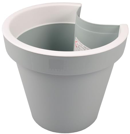E & K gouttière Pot d 25 cm H 21 cm toit Pot de fleurs pour tube cas Pot pétrole