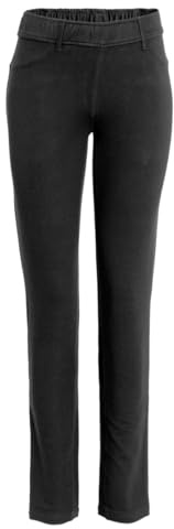 Living Crafts - Denise | Treggings - Bequemer Jersey-Stoff in Jeans-Optik, Elastischer Bund, Mit Imitierten Taschen, Hochwertige Bio-Baumwolle, Praktisch