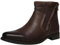 Jamron Uomo Vera Pelle Occidentale Vintage Chukka Stivali Cerniera Lampo Stivaletti Caffè SN01747 EU40