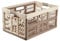 keeeper 4x Stabile Profi-Klappboxen mit Soft-Touch Griffen, 54 x 37 x 28 cm, 45 l, Ben, Creme/ Taupe