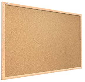 ALLboards Pinnwand mit Holz Rahmen 90x60cm Korktafel Korkwand Pinnwand Kork