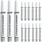 DESIGNA DARTS S0740 Schäfte | 5 Sets robuste Nylon-Dartpfeile Eckschäfte inkl. Stahlring, kurz, weiß