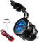 Meipire Presa Caricabatteria Auto Doppia USB 36 W Ricarica Rapida 3.0, Adattatore USB 12V Impermeabile Fusibile 10A per Moto Camion Carrello Barche Marine 12V / 24V