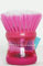 Soap Dispensing Washing Up Scrubber with Storage Tank Hot Pink Eco Friendly Small Round Brush Built In Soap Dispenser Replaceable Sponge Cleaning Brush for Dishes and Pots