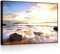 lightbox multicolor | Bilder mit LED Licht | Sonnenuntergang am Meer | 100x70 cm | Front Lighted
