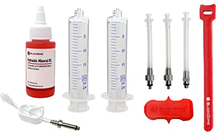 BleedZone Bleed Kit for Zoom Hydraulic Brakes with 60ml Mineral Oil, Ideal for Zoom Brake Bleed Kit - Works with Zoom Brakes on Trikes, Bicycle Brake Bleed Kit, Designed for Zoom Bleed Kit