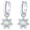 Lotus Blumen Ohrringe 925 Sterling Silber Opal Ohrring Creolen Hypoallergene Ohrringe Blumen Opal Schmuck Blumen Ohrstecker Muttertags Geschenke für Damen Mädchen Kinder