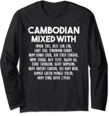 Kambodscha Khmer Stolz Mix Küche Essen Eigenschaften Langarmshirt