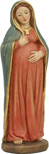 dekoprojekt Krippenfigur Schwangere Maria, rot-blau