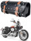 QJBOMTO Motorrad PVC Leder Werkzeugtasche-Universal Gabeltasche, Lenkertasche Motorrad Rolltasche Satteltaschen Lenkertasche Sissy Bar Aufbewahrung Werkzeugtasche mit 2 Gurten
